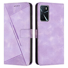 Handytasche Stand Schutzhülle Flip Leder Hülle Y08X für Oppo A16 Violett