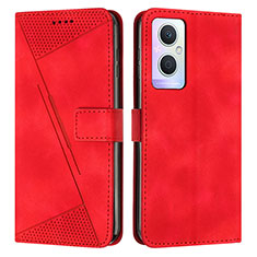 Handytasche Stand Schutzhülle Flip Leder Hülle Y08X für Oppo A96 5G Rot