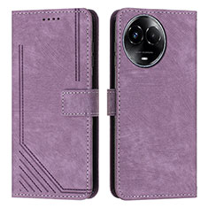 Handytasche Stand Schutzhülle Flip Leder Hülle Y08X für Realme 11 5G Violett