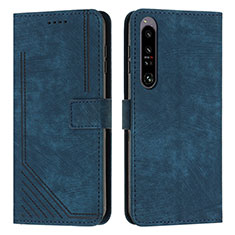 Handytasche Stand Schutzhülle Flip Leder Hülle Y08X für Sony Xperia 1 IV Blau