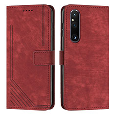 Handytasche Stand Schutzhülle Flip Leder Hülle Y08X für Sony Xperia 1 V Rot