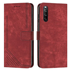 Handytasche Stand Schutzhülle Flip Leder Hülle Y08X für Sony Xperia 10 IV Rot