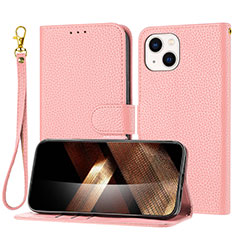 Handytasche Stand Schutzhülle Flip Leder Hülle Y09X für Apple iPhone 14 Plus Rosegold