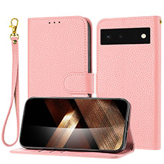 Handytasche Stand Schutzhülle Flip Leder Hülle Y09X für Google Pixel 6 5G Rosegold