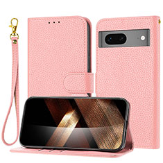 Handytasche Stand Schutzhülle Flip Leder Hülle Y09X für Google Pixel 7 5G Rosegold