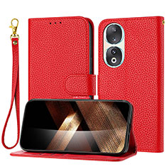 Handytasche Stand Schutzhülle Flip Leder Hülle Y09X für Huawei Honor 90 5G Rot