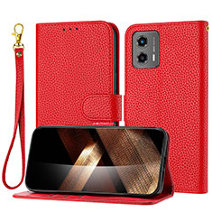 Handytasche Stand Schutzhülle Flip Leder Hülle Y09X für Motorola Moto G 5G (2023) Rot