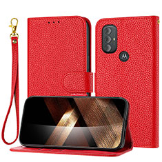 Handytasche Stand Schutzhülle Flip Leder Hülle Y09X für Motorola Moto G Power (2022) Rot
