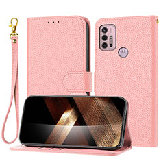 Handytasche Stand Schutzhülle Flip Leder Hülle Y09X für Motorola Moto G10 Rosegold