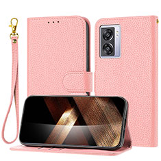 Handytasche Stand Schutzhülle Flip Leder Hülle Y09X für Oppo A57 5G Rosegold