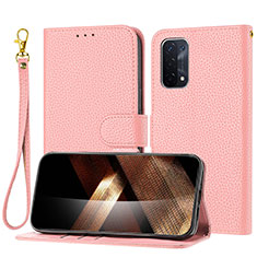 Handytasche Stand Schutzhülle Flip Leder Hülle Y09X für Oppo A93 5G Rosegold