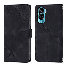 Handytasche Stand Schutzhülle Flip Leder Hülle YB1 für Huawei Honor 90 Lite 5G Schwarz