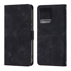 Handytasche Stand Schutzhülle Flip Leder Hülle YB1 für Motorola Moto Edge Plus (2023) 5G Schwarz