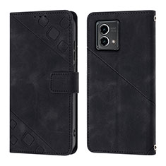 Handytasche Stand Schutzhülle Flip Leder Hülle YB1 für Motorola Moto G 5G (2023) Schwarz