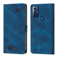 Handytasche Stand Schutzhülle Flip Leder Hülle YB1 für Motorola Moto G Power (2022) Blau