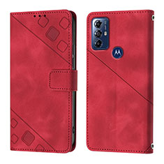 Handytasche Stand Schutzhülle Flip Leder Hülle YB1 für Motorola Moto G Power (2022) Rot