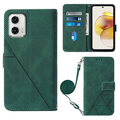 Handytasche Stand Schutzhülle Flip Leder Hülle YB1 für Motorola Moto G73 5G Grün