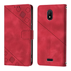 Handytasche Stand Schutzhülle Flip Leder Hülle YB1 für Nokia C100 Rot