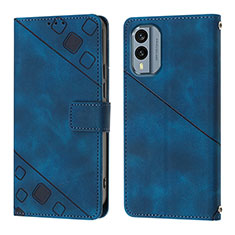 Handytasche Stand Schutzhülle Flip Leder Hülle YB1 für Nokia X30 5G Blau