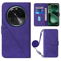 Handytasche Stand Schutzhülle Flip Leder Hülle YB1 für Oppo Find X6 5G Violett