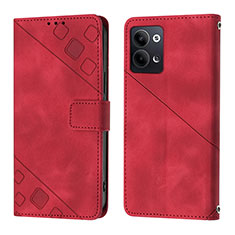 Handytasche Stand Schutzhülle Flip Leder Hülle YB1 für Oppo Reno9 Pro 5G Rot