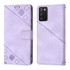 Handytasche Stand Schutzhülle Flip Leder Hülle YB1 für Samsung Galaxy A03s Violett