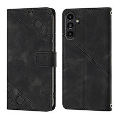 Handytasche Stand Schutzhülle Flip Leder Hülle YB1 für Samsung Galaxy A04s Schwarz