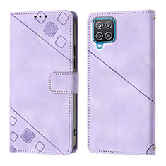 Handytasche Stand Schutzhülle Flip Leder Hülle YB1 für Samsung Galaxy A12 5G Violett