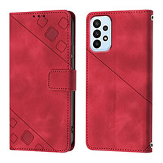 Handytasche Stand Schutzhülle Flip Leder Hülle YB1 für Samsung Galaxy A13 4G Rot