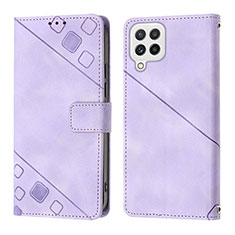 Handytasche Stand Schutzhülle Flip Leder Hülle YB1 für Samsung Galaxy A22 4G Violett