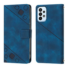 Handytasche Stand Schutzhülle Flip Leder Hülle YB1 für Samsung Galaxy A23 5G Blau