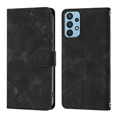 Handytasche Stand Schutzhülle Flip Leder Hülle YB1 für Samsung Galaxy A32 4G Schwarz