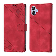 Handytasche Stand Schutzhülle Flip Leder Hülle YB1 für Samsung Galaxy F04 Rot