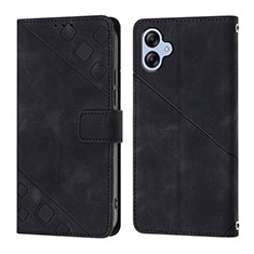 Handytasche Stand Schutzhülle Flip Leder Hülle YB1 für Samsung Galaxy F04 Schwarz