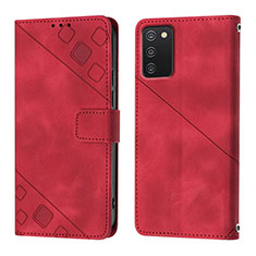 Handytasche Stand Schutzhülle Flip Leder Hülle YB1 für Samsung Galaxy M02s Rot