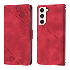 Handytasche Stand Schutzhülle Flip Leder Hülle YB1 für Samsung Galaxy S25 5G Rot