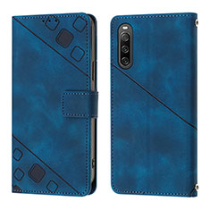 Handytasche Stand Schutzhülle Flip Leder Hülle YB1 für Sony Xperia 10 IV Blau