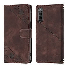 Handytasche Stand Schutzhülle Flip Leder Hülle YB1 für Sony Xperia 10 IV Braun