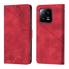 Handytasche Stand Schutzhülle Flip Leder Hülle YB1 für Xiaomi Mi 13 Pro 5G Rot