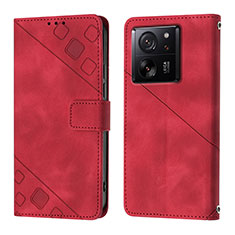 Handytasche Stand Schutzhülle Flip Leder Hülle YB1 für Xiaomi Mi 13T Pro 5G Rot