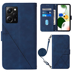 Handytasche Stand Schutzhülle Flip Leder Hülle YB1 für Xiaomi Poco X5 Pro 5G Blau