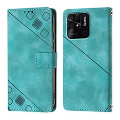 Handytasche Stand Schutzhülle Flip Leder Hülle YB1 für Xiaomi Redmi 10 India Grün