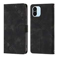 Handytasche Stand Schutzhülle Flip Leder Hülle YB1 für Xiaomi Redmi A1 Schwarz