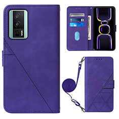 Handytasche Stand Schutzhülle Flip Leder Hülle YB1 für Xiaomi Redmi K60 5G Violett