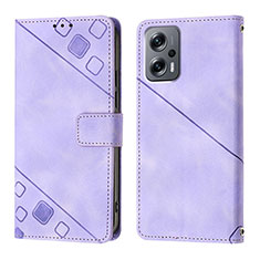 Handytasche Stand Schutzhülle Flip Leder Hülle YB1 für Xiaomi Redmi Note 11 Pro+ Plus 5G Violett