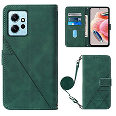 Handytasche Stand Schutzhülle Flip Leder Hülle YB1 für Xiaomi Redmi Note 12 4G Grün