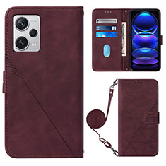 Handytasche Stand Schutzhülle Flip Leder Hülle YB1 für Xiaomi Redmi Note 12 Explorer Rot