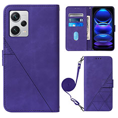 Handytasche Stand Schutzhülle Flip Leder Hülle YB1 für Xiaomi Redmi Note 12 Explorer Violett