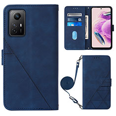 Handytasche Stand Schutzhülle Flip Leder Hülle YB1 für Xiaomi Redmi Note 12S Blau