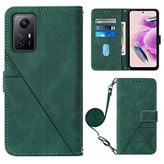 Handytasche Stand Schutzhülle Flip Leder Hülle YB1 für Xiaomi Redmi Note 12S Grün